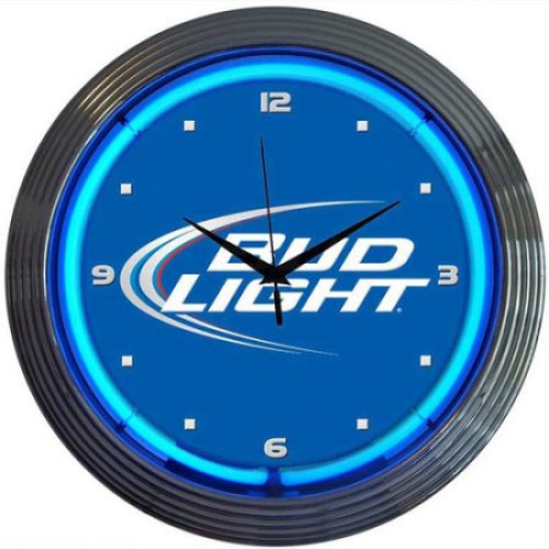 Budlight beer neon clock