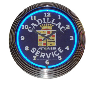 Cadillac service neon clock