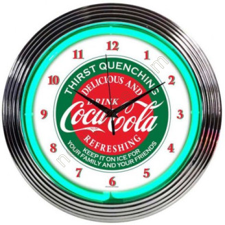 Coca cola neon clock
