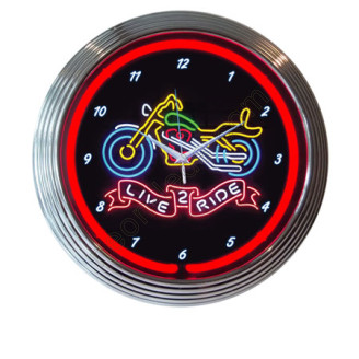 LIVE 3 Ride Neon clock
