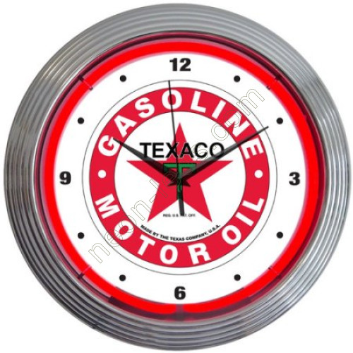 Texaco Gasoline motor oil neon clock-WL-NCS006