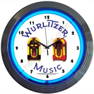 Wurlitzer jukebox neon clock