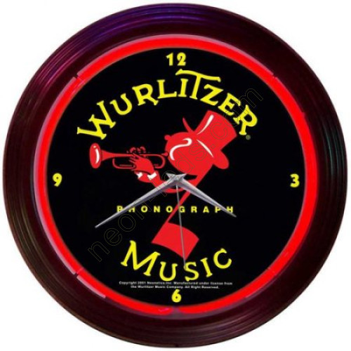 Wurlitzer neon clock-WL-NCS040
