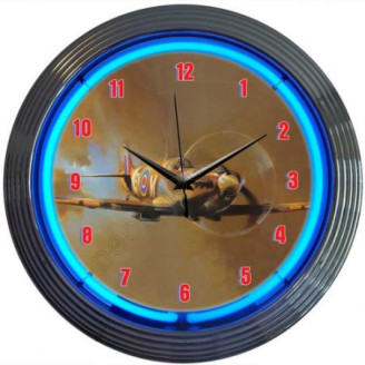 Wwii spitfire airplane wall clock