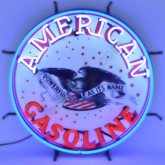American gasoline neon auto sign