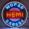 MOPAR HEMI GARAGE NEON AUTO SIGN