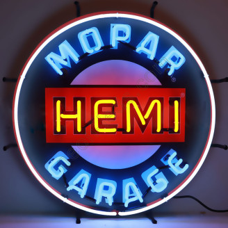 MOPAR HEMI GARAGE NEON AUTO SIGN