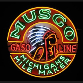 Musgo Gasoline Neon Auto Sign