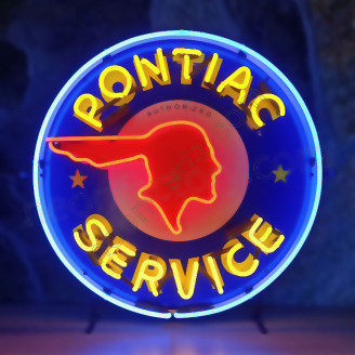 Pontiac service neon auto sign