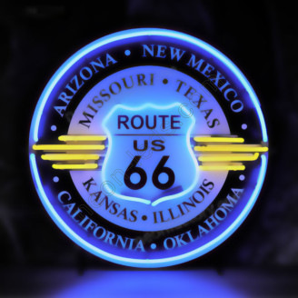 Route 66 all States neon auto sign