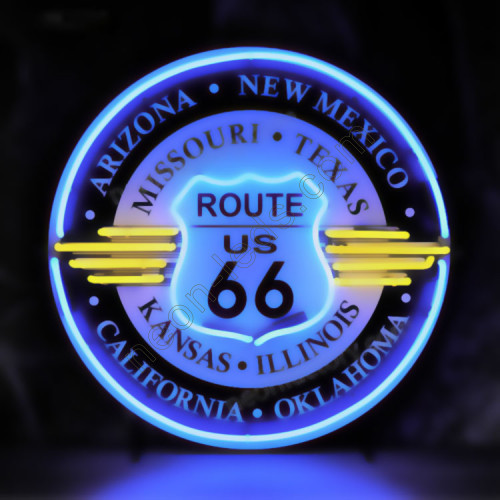 Route 66 all States neon auto sign-WL-NC6604