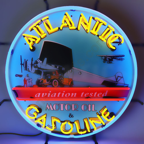 ATLANTIC GASOL278INE NEON AUTO SIGN-WL-AUN102