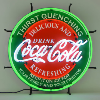 COCA-COLA EVERGREEN NEON BEER SIGN