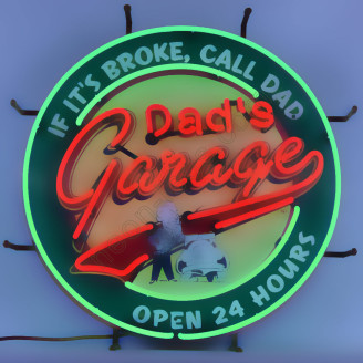 DAD’S GARAGE NEON AUTO SIGN