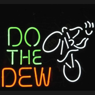 Do The Dew Mountain Bike Logo Neon Beer Sign