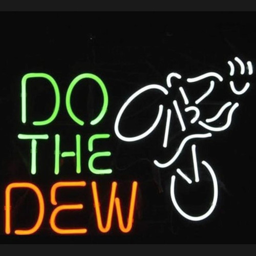 Do The Dew Mountain Bike Logo Neon Beer Sign