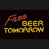 FREE BEER TOMORROW NEON SIGN