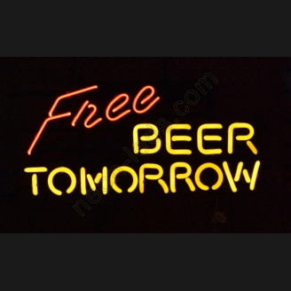 FREE BEER TOMORROW NEON SIGN
