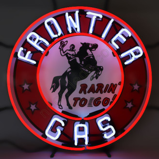 FRONTIER GASOLINE NEON AUTO SIGN
