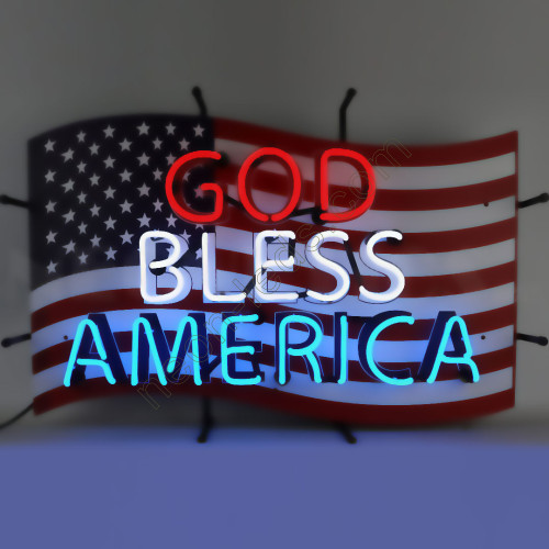 GOD BLESS AMERICA NEON SIGN-WL-AUN119