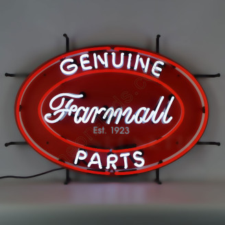 HARVESTER FAMALL GENUINE PARTS OVAL NEON Auto SIGN