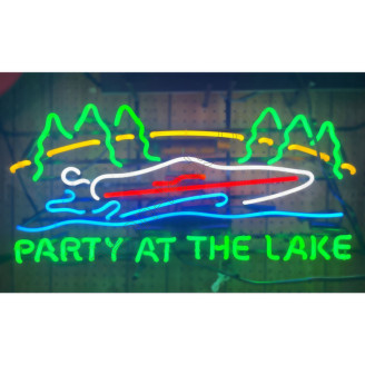 PARTY AT THE LAKE NEON SIGN