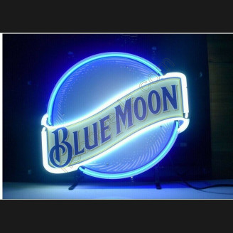 Blue moon beer neon sign