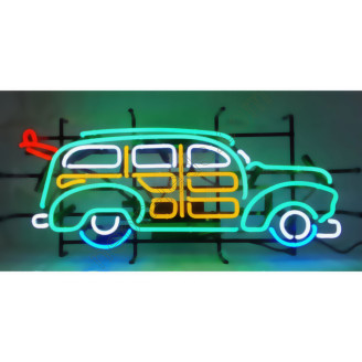 WOODY WAGON NEON AUTO SIGN