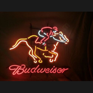 Horse Racing Sport Beer Neon Sign