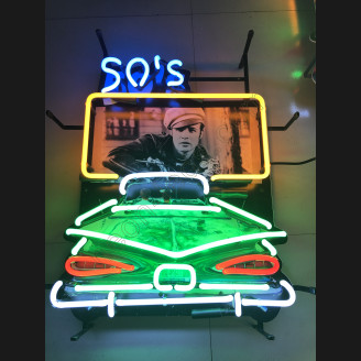 50’s drive in Wild one neon auto sign