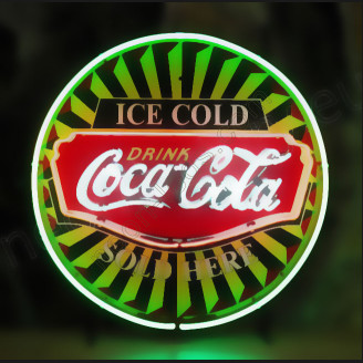 Coca-Colaicecold fifties neon beer sign