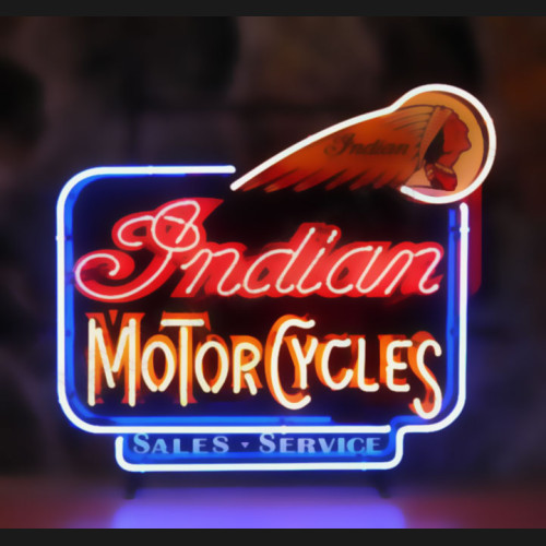 Indian Motorcycles neon auto sign