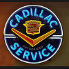 Cadillac Service Neon Auto Sign