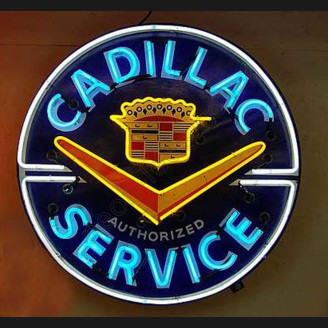Cadillac Service Neon Auto Sign