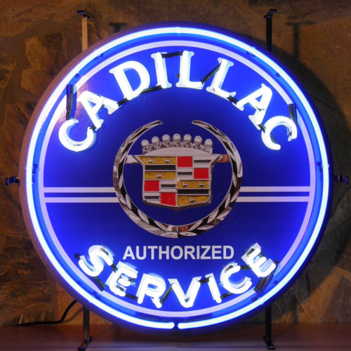 Cadillac Service Neon Auto Sign