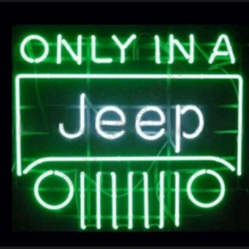 Only IN A Jeep Neon Auto Sign-WL-JEEP01