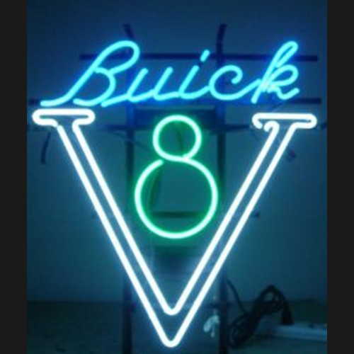 Buick V8 Neon Light Auto Sign