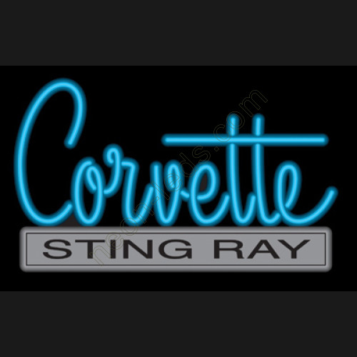 C2 Corvette Sting Ray Neon Auto Sign-WL-AUN43-3
