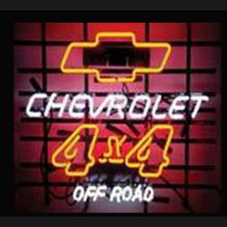 Chevrolet 4X4 Off Road Neon Auto Sign