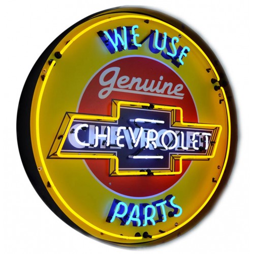 Chevrolet Parts Neon Sign in a steel can-WL-AUN10WU