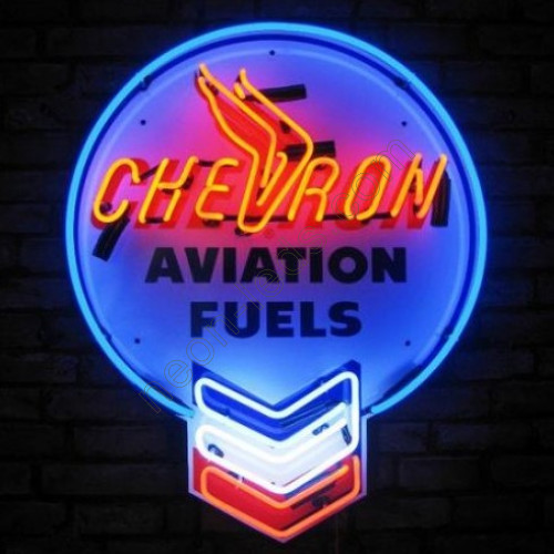 Chevron Aviation Fuels Neon Auto Sign-WL-CHE2721