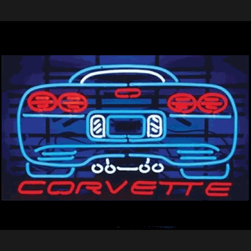 Chevy Corvette Neon Auto Sign
