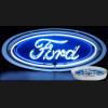 Ford Oval NEON Auto Sign in a steel can