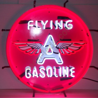 Flying A Gasoline Neon Auto Sign