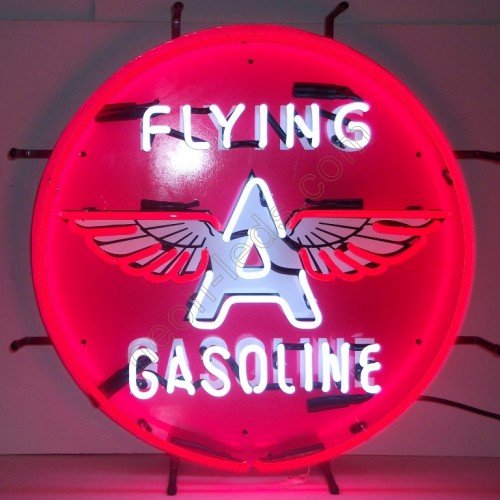 Flying A Gasoline Neon Auto Sign-WL-NCC027B