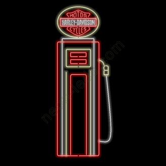 Harley Davidson Pump Neon Motorcycle Sign