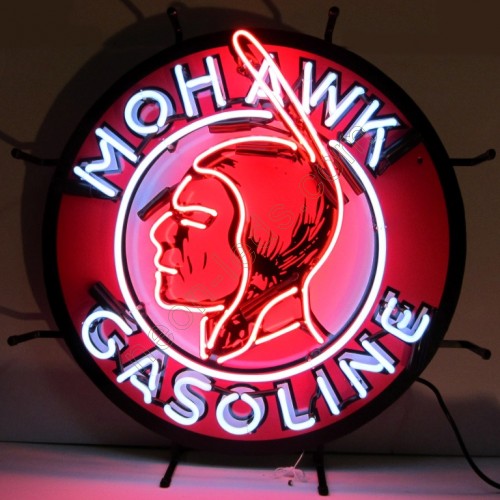 Mohawk Gasoline Neon Auto Sign-WL-MOK1701