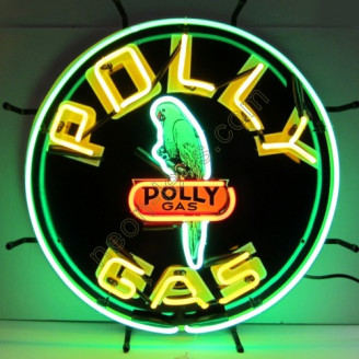 Polly Gas Neon Auto Sign UV Print Background