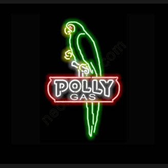 Polly Gas Neon Auto Sign