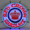 Red Crown Gasoline Neon Auto Sign